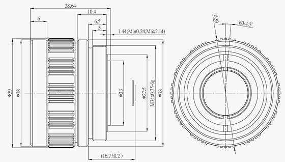 FWD-19-02 19mm F1.0 LWIR 8-12μm 파장 및 384×288@12μm 센서의 -40°C ~ +80°C 운영 온도